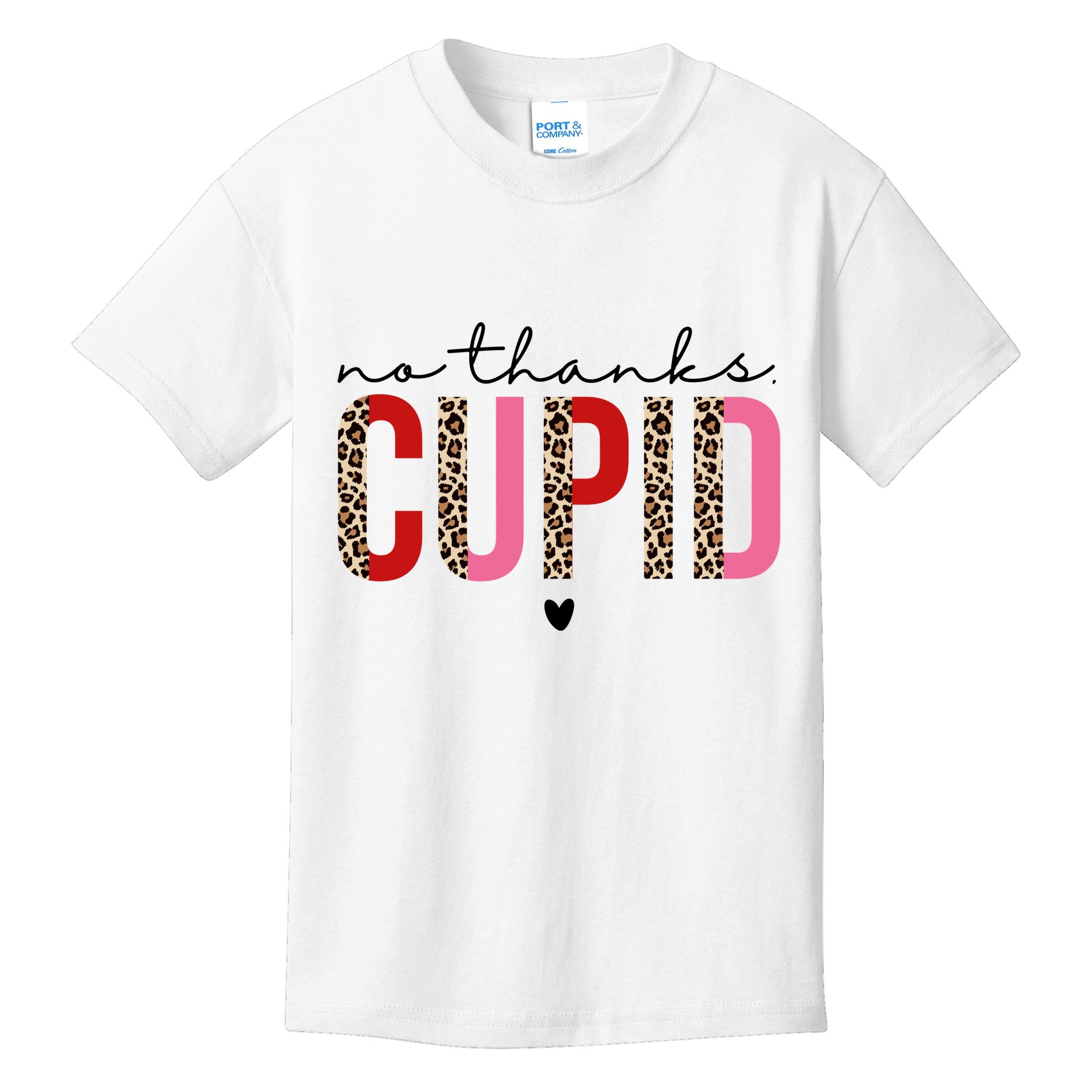 No Thanks Cupid Funny Anti Valentine Kids T-Shirt