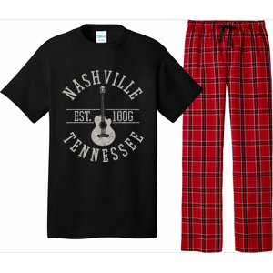 Nashville Tennessee Country Music City Guitar Player Gift Pajama Set