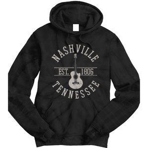 Nashville Tennessee Country Music City Guitar Player Gift Tie Dye Hoodie