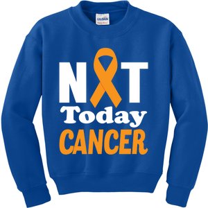 Not Today Cancer Fighter And Survivor Gift Kids Sweatshirt