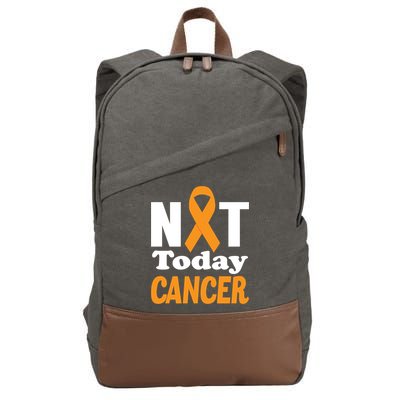 Not Today Cancer Fighter And Survivor Gift Cotton Canvas Backpack