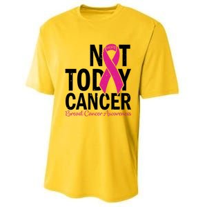 Not Today Cancer Pink Ribbon Breast Cancer Warrior Great Gift Performance Sprint T-Shirt