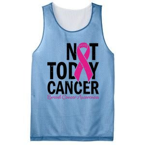 Not Today Cancer Pink Ribbon Breast Cancer Warrior Great Gift Mesh Reversible Basketball Jersey Tank