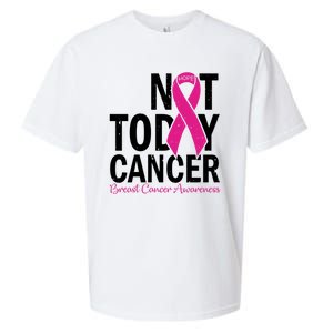 Not Today Cancer Pink Ribbon Breast Cancer Warrior Great Gift Sueded Cloud Jersey T-Shirt