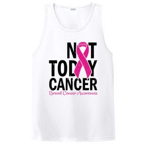 Not Today Cancer Pink Ribbon Breast Cancer Warrior Great Gift PosiCharge Competitor Tank