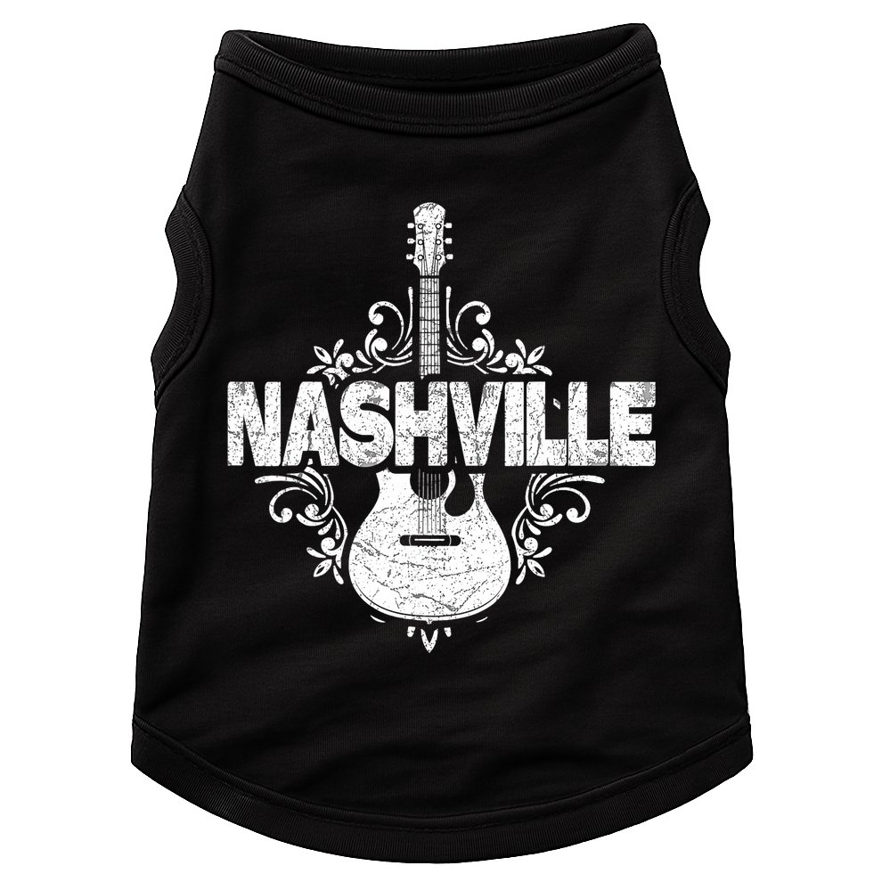 Nashville Tennessee Country Music Lovers Retro Guitar Player Doggie Tank