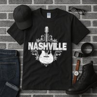 Nashville Tennessee Country Music Lovers Retro Guitar Player Tall T-Shirt