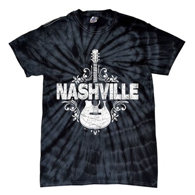 Nashville Tennessee Country Music Lovers Retro Guitar Player Tie-Dye T-Shirt