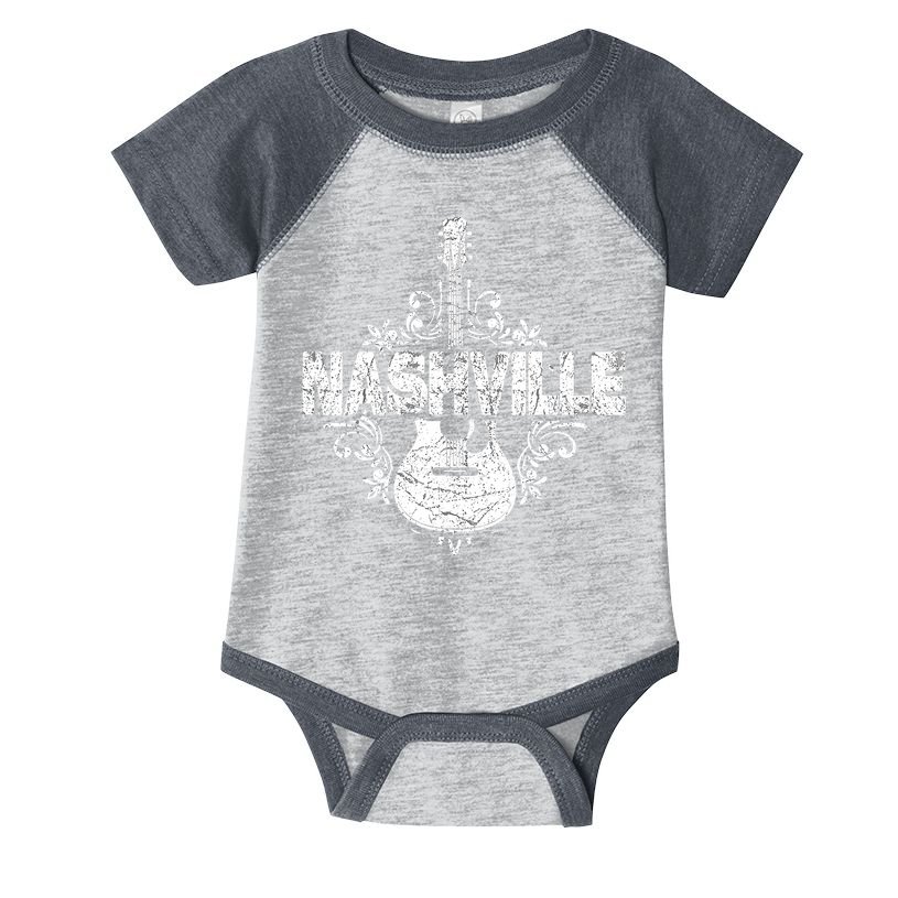 Nashville Tennessee Country Music Lovers Retro Guitar Player Infant Baby Jersey Bodysuit