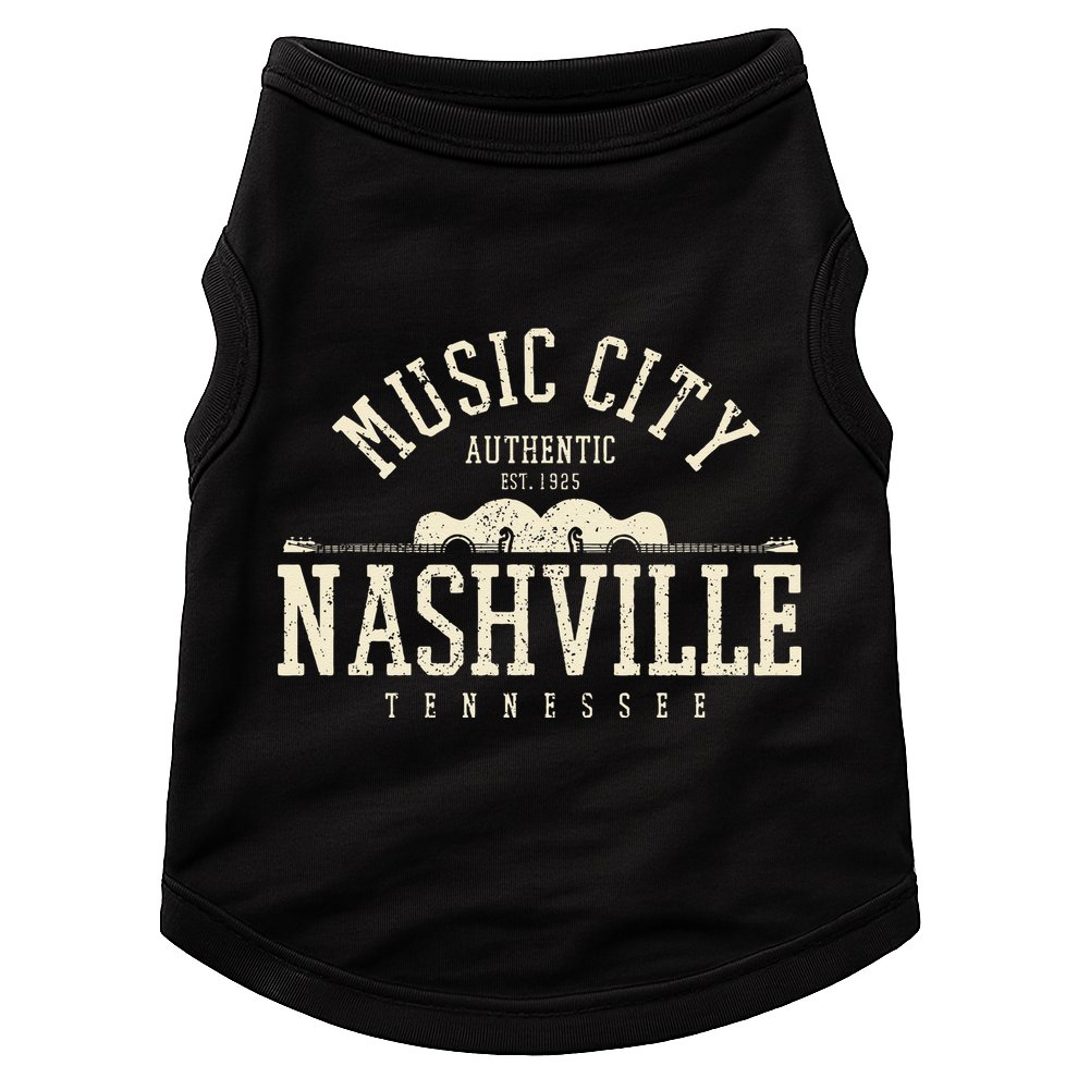 Nashville Tennessee Country Music City Guitar Gift Vintage Doggie Tank