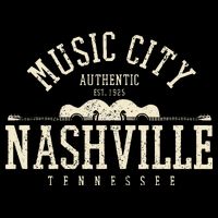 Nashville Tennessee Country Music City Guitar Gift Vintage Doggie Tank