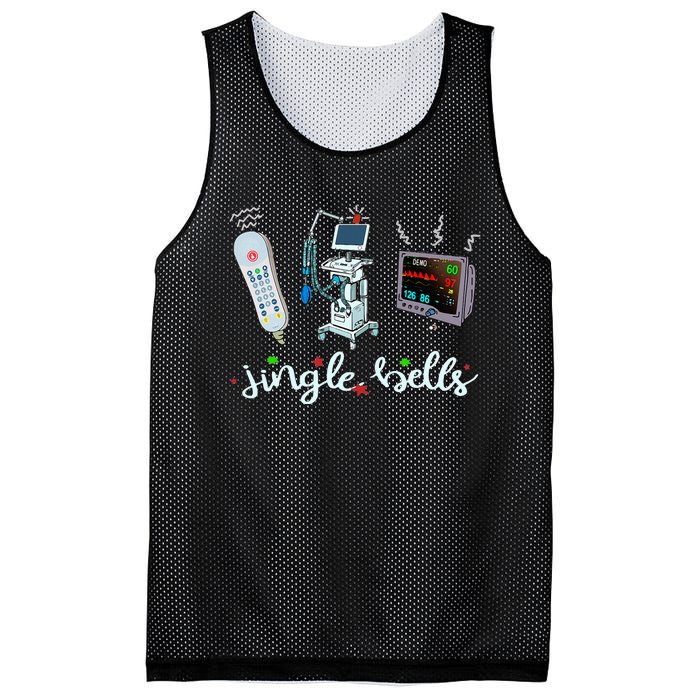 Nurse Telemetry Christmas Respiratory Therapist ICU Rn Rt Mesh Reversible Basketball Jersey Tank