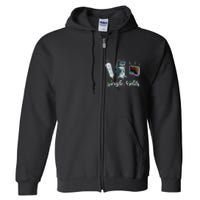 Nurse Telemetry Christmas Respiratory Therapist ICU Rn Rt Full Zip Hoodie