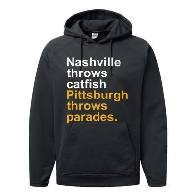 Nashville Throws Catfish Pittsburgh Throws Parades Performance Fleece Hoodie