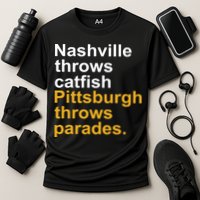 Nashville Throws Catfish Pittsburgh Throws Parades Cooling Performance Crew T-Shirt