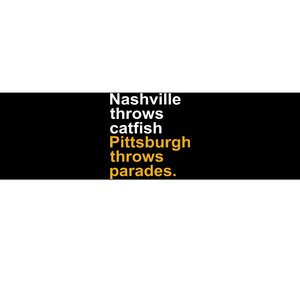 Nashville Throws Catfish Pittsburgh Throws Parades Bumper Sticker