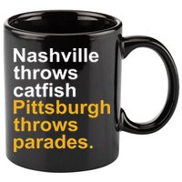 Nashville Throws Catfish Pittsburgh Throws Parades 11oz C Handle Ceramic Mug