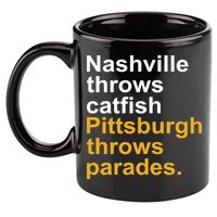 Nashville Throws Catfish Pittsburgh Throws Parades 11oz C Handle Ceramic Mug