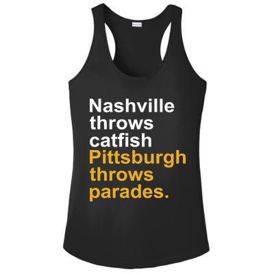 Nashville Throws Catfish Pittsburgh Throws Parades Ladies PosiCharge Competitor Racerback Tank