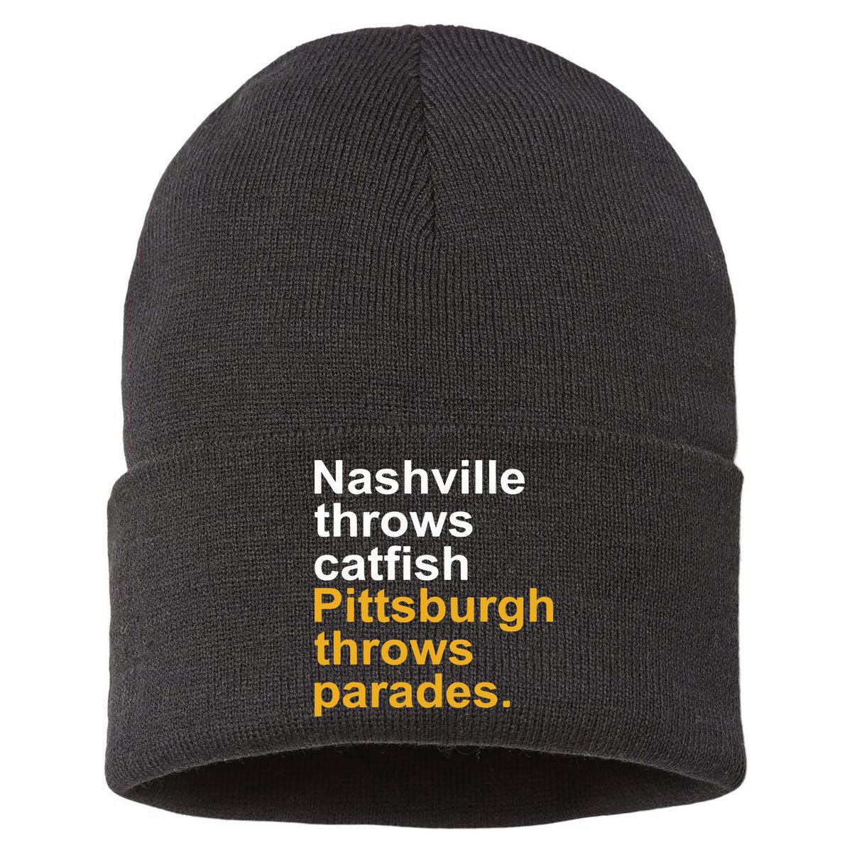 Nashville Throws Catfish Pittsburgh Throws Parades Sustainable Knit Beanie