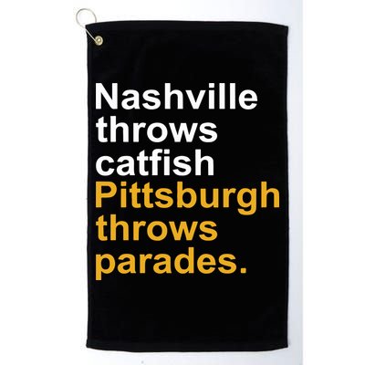 Nashville Throws Catfish Pittsburgh Throws Parades Golf Towel