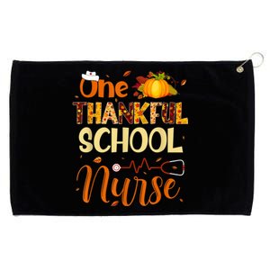 Nurse Thanksgiving Day One Thankful School Nurse Pumpkin Gift Grommeted Golf Towel