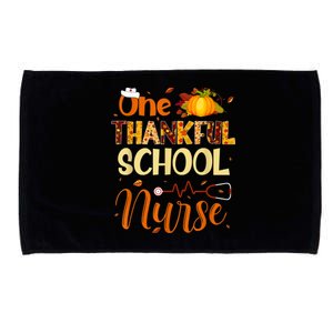 Nurse Thanksgiving Day One Thankful School Nurse Pumpkin Gift Microfiber Hand Towel