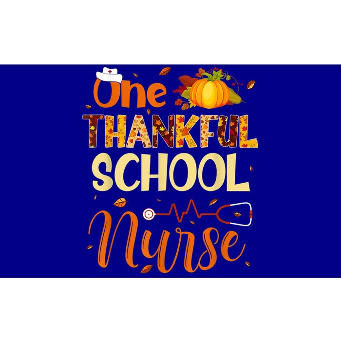 Nurse Thanksgiving Day One Thankful School Nurse Pumpkin Gift Bumper Sticker