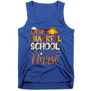 Nurse Thanksgiving Day One Thankful School Nurse Pumpkin Gift Tank Top