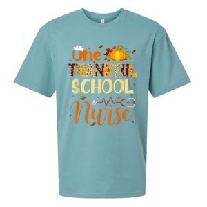 Nurse Thanksgiving Day One Thankful School Nurse Pumpkin Gift Sueded Cloud Jersey T-Shirt