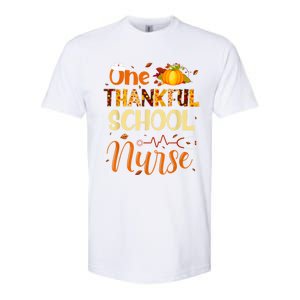 Nurse Thanksgiving Day One Thankful School Nurse Pumpkin Gift Softstyle CVC T-Shirt