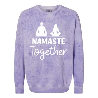 Namaste Together Design Couple Yoga Gift Colorblast Crewneck Sweatshirt