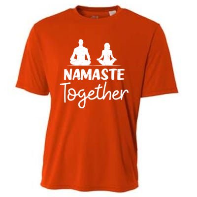 Namaste Together Design Couple Yoga Gift Cooling Performance Crew T-Shirt