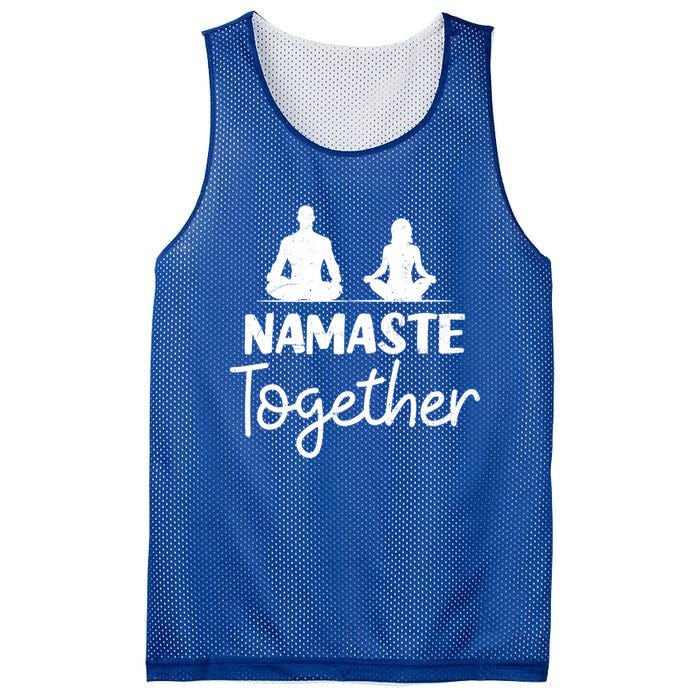 Namaste Together Design Couple Yoga Gift Mesh Reversible Basketball Jersey Tank