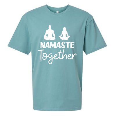 Namaste Together Design Couple Yoga Gift Sueded Cloud Jersey T-Shirt