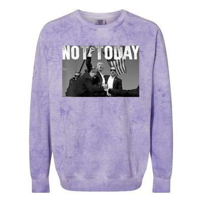 Not Today Donald Trump 2024 Trump Pennsylvania Rally Shooting Colorblast Crewneck Sweatshirt