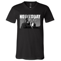 Not Today Donald Trump 2024 Trump Pennsylvania Rally Shooting V-Neck T-Shirt