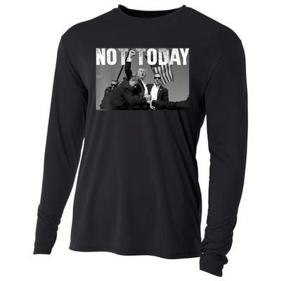 Not Today Donald Trump 2024 Trump Pennsylvania Rally Shooting Cooling Performance Long Sleeve Crew