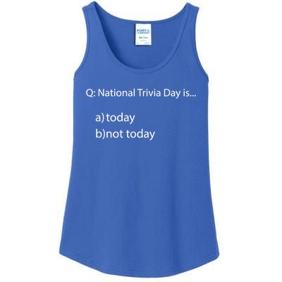 National Trivia Day Funny General Knowledge Quiz Team Gift Ladies Essential Tank