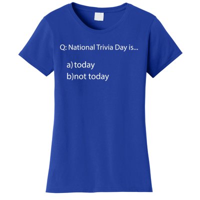 National Trivia Day Funny General Knowledge Quiz Team Gift Women's T-Shirt