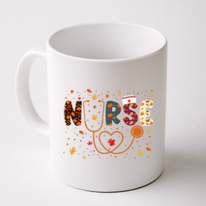 Nursing Thanksgiving Day Stethoscope Fall Nurse Costume Coffee Mug