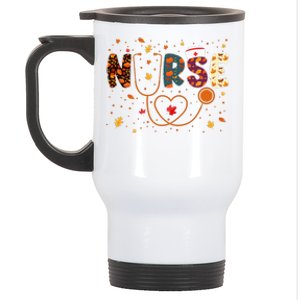 Nursing Thanksgiving Day Stethoscope Fall Nurse Costume Stainless Steel Travel Mug