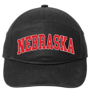 Nebraska Throwback Design Print Classic 7-Panel Snapback Hat