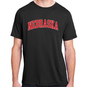 Nebraska Throwback Design Print Classic Adult ChromaSoft Performance T-Shirt