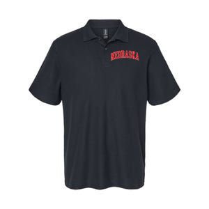 Nebraska Throwback Design Print Classic Softstyle Adult Sport Polo