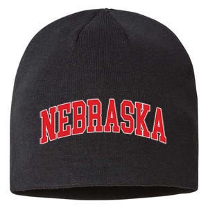 Nebraska Throwback Design Print Classic Sustainable Beanie