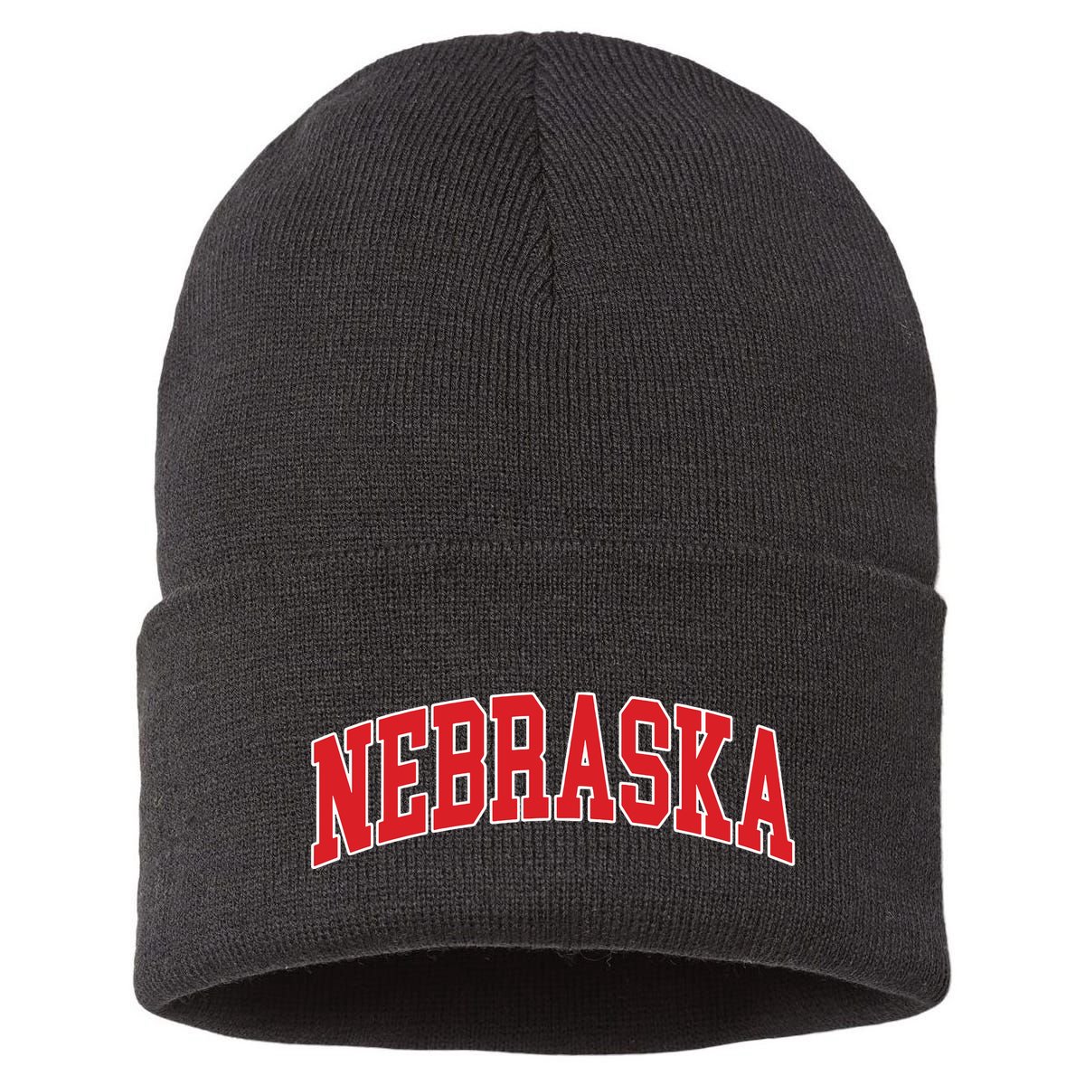 Nebraska Throwback Design Print Classic Sustainable Knit Beanie