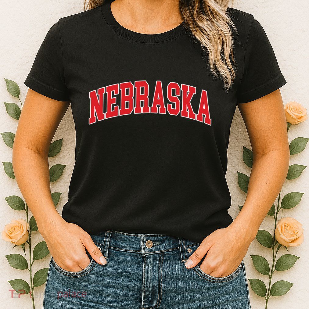 Nebraska Throwback Design Print Classic Womens T-Shirt