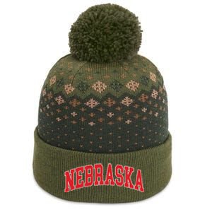 Nebraska Throwback Design Print Classic The Baniff Cuffed Pom Beanie