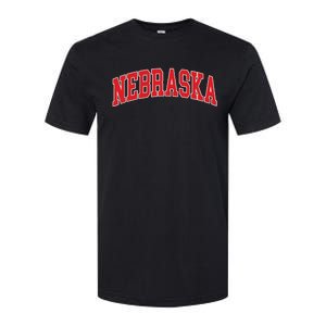 Nebraska Throwback Design Print Classic Softstyle CVC T-Shirt